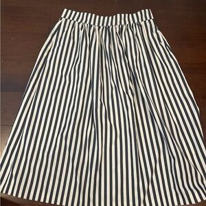 NWT ZARA NAVY STRIPED SKIRT large